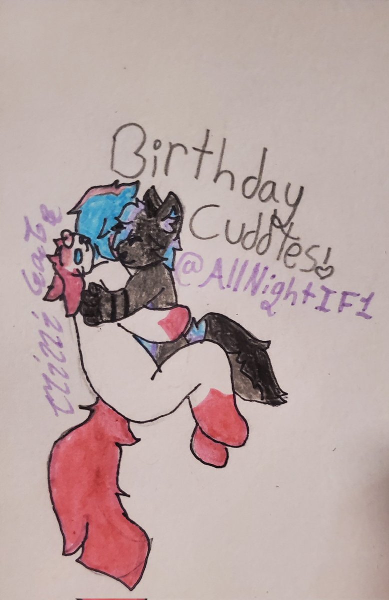 Mini_Gabe's tweet image. Birthday cuddles for my bestest birthday friend &amp;lt;3 @AllNightIF1