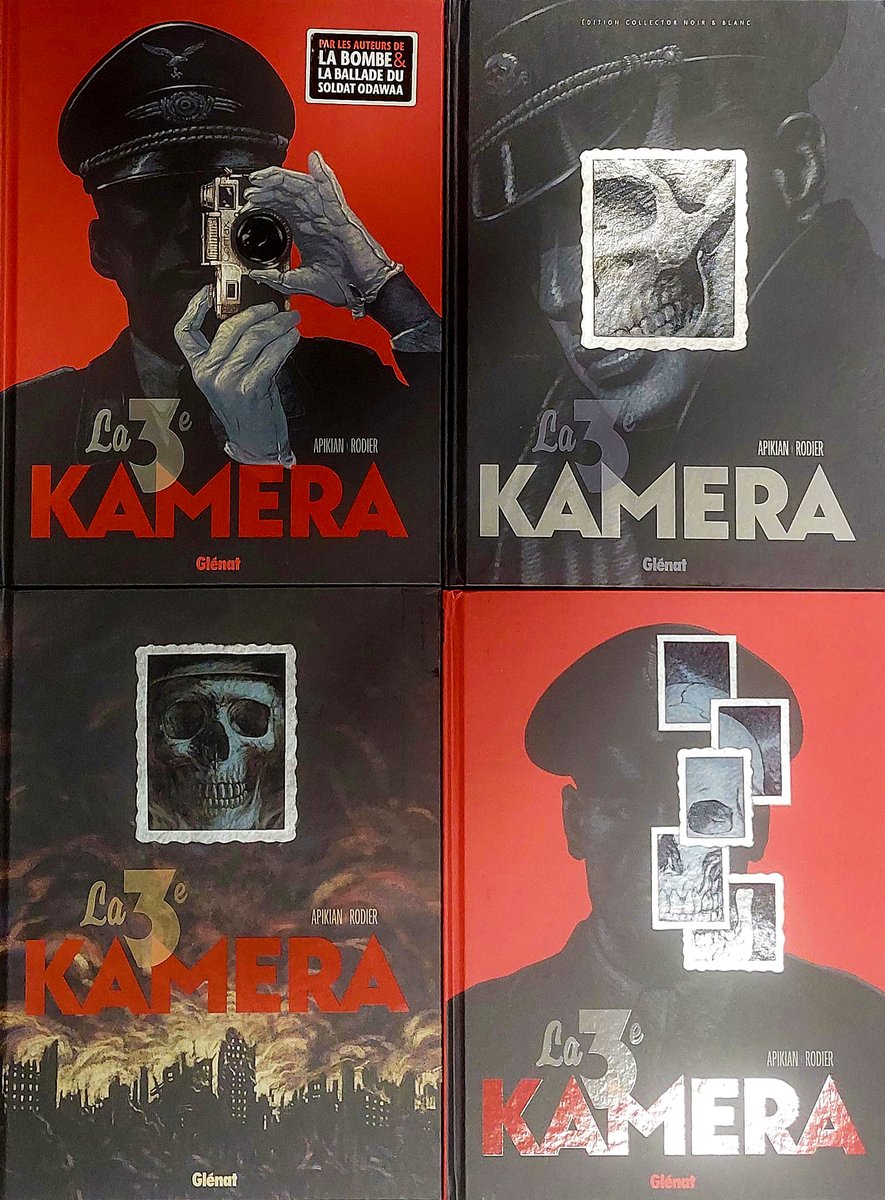 ❤️#La3eKamera un thriller militaire réaliste ds les ruines de Berlin en 45 à ne pas manquer. 4 éditions comportant toutes un doss historique conséquent. ed.classique/ed. N&amp;B/ed. Bulle avec 3 planches supp &amp; croquis/ ed. Slumberland avc croquis et exlib #Rodier #Apikian <a href="/GlenatBD/">Editions Glénat</a>