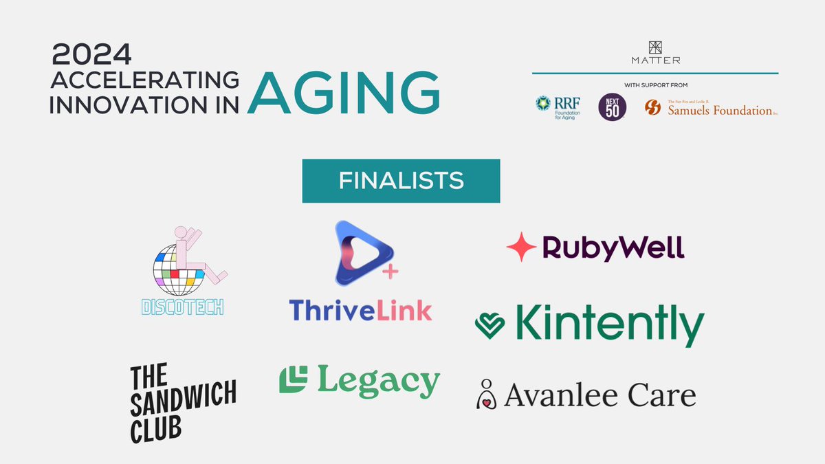 We’re thrilled to announce that <a href="/AvanleeCare/">Avanlee Care</a> has been selected as one of the 7 companies to participate in the <a href="/MATTERhealth/">MATTER</a>  2024 Accelerating Innovation in Aging program! A big congratulations to our fellow cohort members! Together, we’re committed to driving innovation in the
