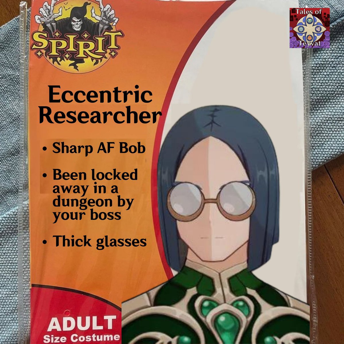 talesofteyvat's tweet photo. Happy Halloween Travelers! 🎃👻

Tales of Teyvat is here to provide you with some last minute costume ideas for that big Halloween party you forgot all about… 

#genshin #halloween #genshincostume #halloweencostume #genshinimpact #spirithalloween #meme https://t.co/NpN2Pd2VQz
