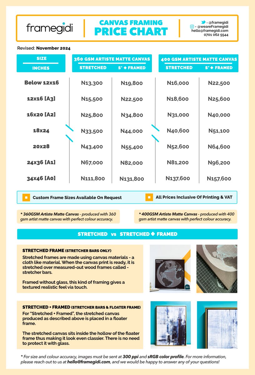 We have updated our pricing for select frames and prints. Delivery rates remain subject to delivery location.