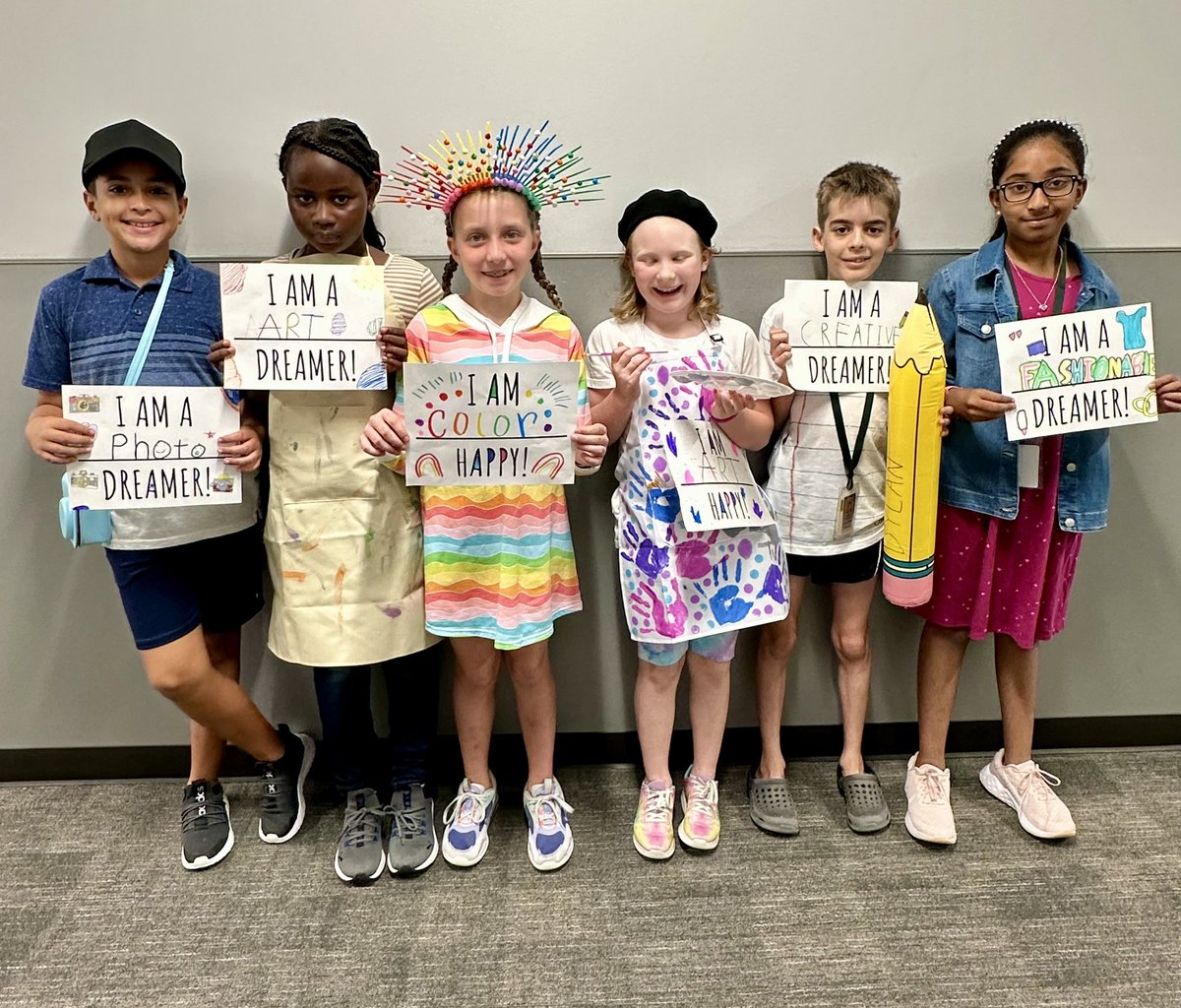 Today for Book Character Day we were inspired by Happy Dreamer and dressed with our dreams in mind! Thanks for the inspiration @peterhreynolds ! #OwlAboutTheBest <a href="/cfisdmcgown/">@cfisdmcgown</a>
