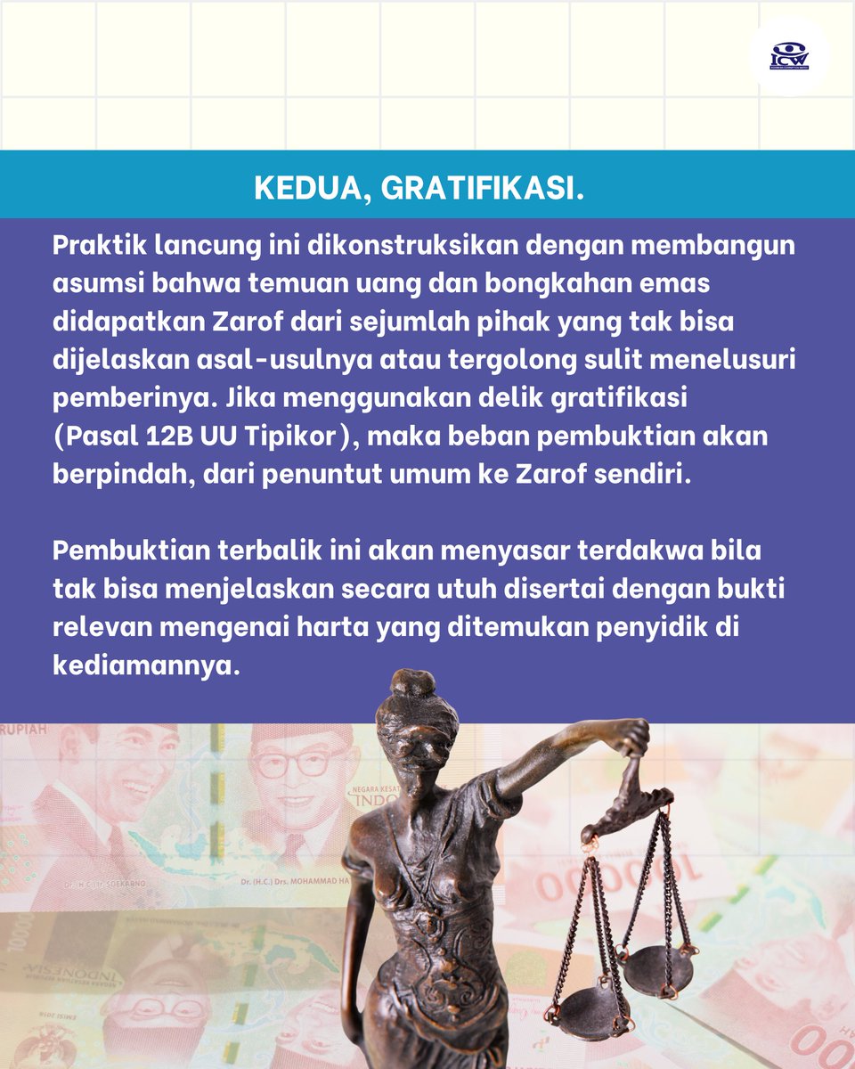 antikorupsi's tweet image. (1/2)

RUSAK! Belum lama ini ada sejumlah Hakim dan mantan penjabat MA ditangkap atas dugaan korupsi. 😤🤬

Publik kembali dikejutkan dengan penangkapan mantan pejabat Mahkamah Agung, Zarof Ricar, &amp;amp; temuan ratusan miliar uang tunai serta puluhan KG emas di kediamannya. 

Lanjut..