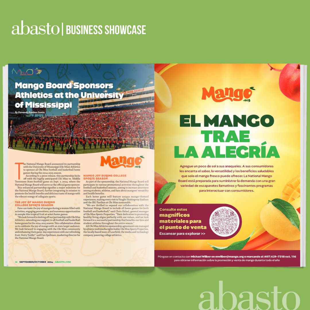 abasto's tweet image. Mango brings joy! ⭐🥭

@Mango_Board offers you the chance to delight your customers with the delicious, refreshing taste of mango anytime of the year.

Get information on mango promotion and sales at: 
📧mwilber@mango.org
📲(407) 629-7318 ext. 116

#Mango #MangoBoard