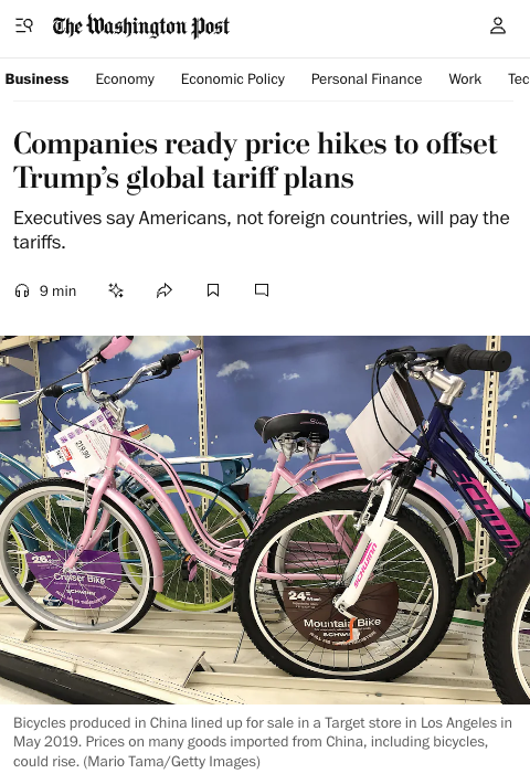If I were <a href="/KamalaHQ/">Kamala HQ</a>, I'd turn this headline into a powerful new ad and get it in front of as many voters as humanly possible. People need to know that major corporations are already planning to hike prices because of Trump's proposed tariffs: