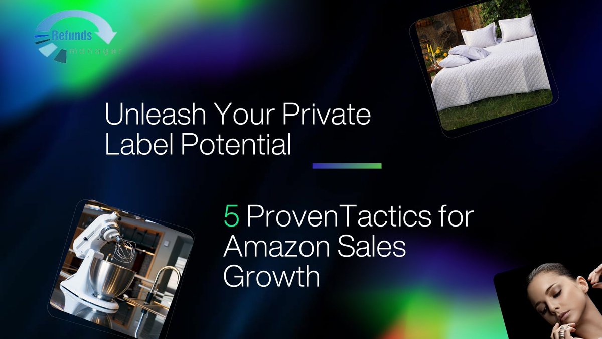 RefundsManager's tweet photo. Unlocking #AmazonFBA private label potential requires more than just listing Amazon products—it demands a cohesive strategy. 
📹These five privatelabel tactics will drive #AmazonFBA growth.  
https://t.co/E8qGAVJXRQ https://t.co/vFihryCiUo