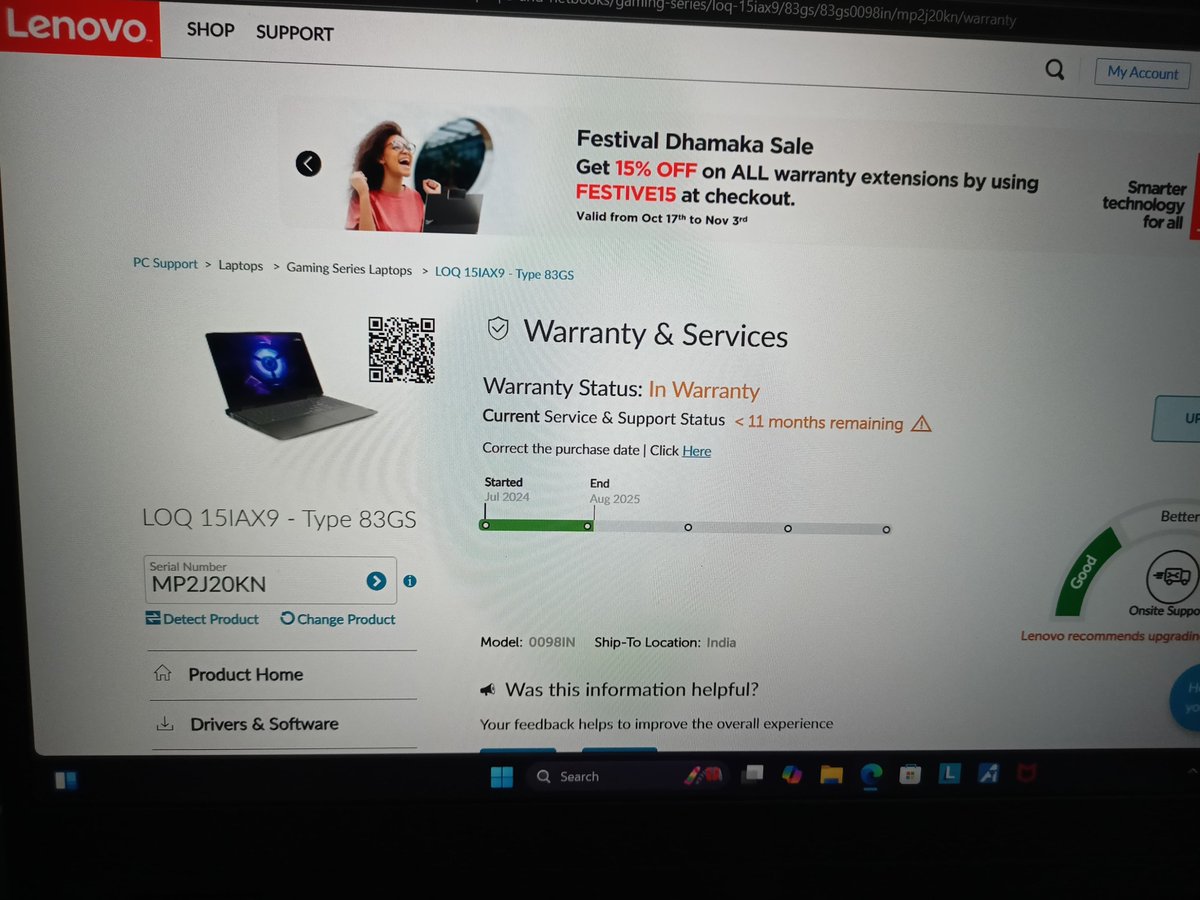 ve_Techno's tweet photo. @Amazon @amazonIN @AmazonHelp  @Lenovo @Lenovo_in @Lencare_In @consaff @inconsumerforum 
I ordered a laptop from Amazon, received on Oct 21, 2024. On checking, I found the warranty was activated in July 2024, and it had a dent on the right side.  

please check the screenshots . https://t.co/DDqHE5QqAi