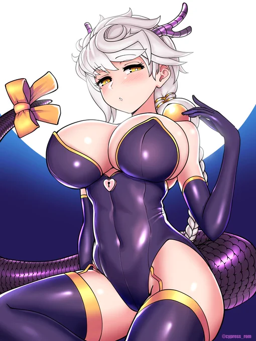 ハロウィンといえば……?そう、ドラゴンバニーガールですね!なので描きました。えっちなハロウィンドラゴンバニーガール雲龍を…… 