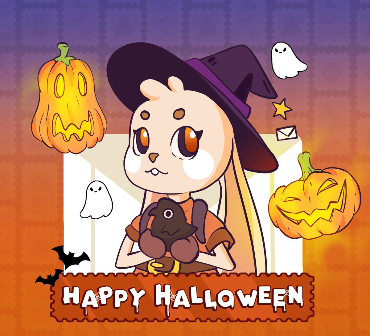 👻 Happy Halloween from Anne! 👻

Our favorite little bunny is ready for the spookiest night of the year! 🐰✨

May your mail be filled with plenty of treats! 🍬 What about you? Are you ready for tonight’s adventures? 🎃👀

 #HappyHalloween