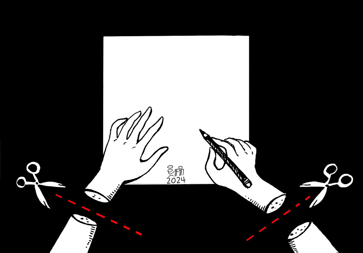 CartooningPeace's tweet photo. [EDITORIAL]

"Press cartoonists in danger: ending impunity"

#EndingImpunity

Our weekly editorial is online on our website: https://t.co/vnGzLTEvrg

✏️ @FiroozehMozaff1 (Iran), @EmaDelRosso (Italy), @Ramsesdraw (Cuba) https://t.co/GOIZfOwi9z