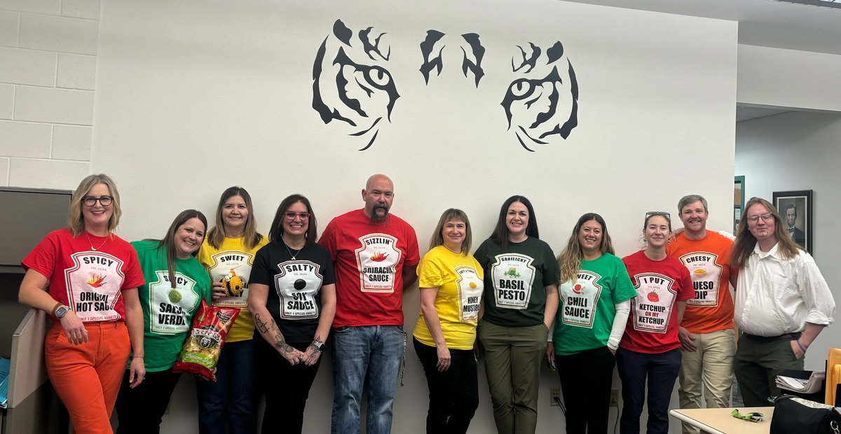 Halloween at LVHS.  The office staff is feeling spicy.