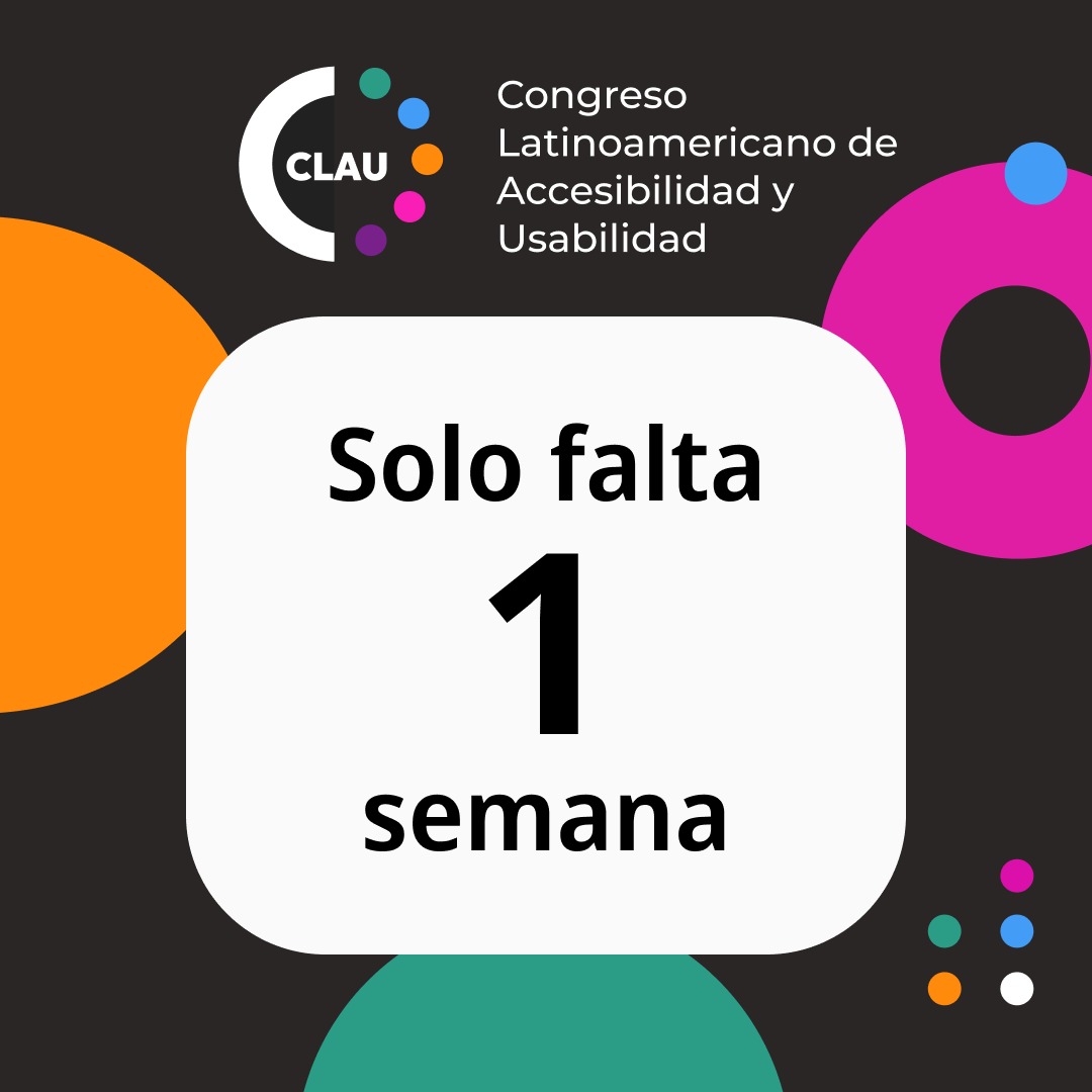 ¿Te vas a quedar por fuera? 😲 Estos son los últimos días para asegurar tu lugar en el #CLAU2024. Recuerda que los cupos son limitados y se están agotando rápidamente.

Tienes hasta el 07 de noviembre hasta las 9 a.m. (hora Argentina) para inscribirte en nuestro formulario.