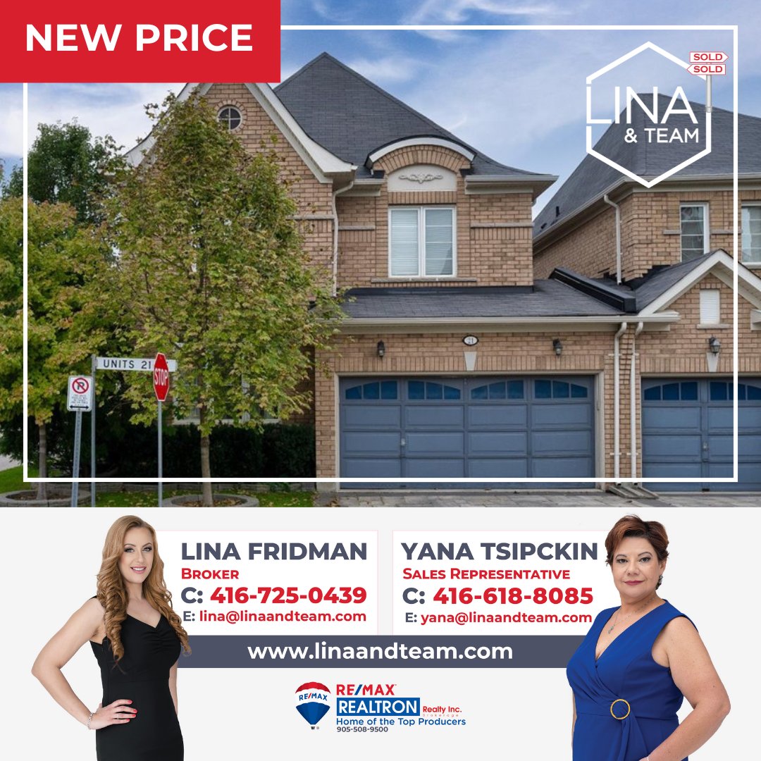 LinaandTeam's tweet photo. 📣 NEW PRICE
🏡 FOR SALE
📍450 Worthington Ave # 21, #OakRidges #LakeWilcox, #RichmondHill
💰 $ 1,488,800

https://t.co/ypKLuXYWNx

Contact 📞💬 Lina &amp; Team to snag this today! @realtronhomes

📱 416-725-0439
✉️ lina@linaandteam.com

#LinaandTeam #RealEstate #ListingThursday https://t.co/WZ1FoffH6x