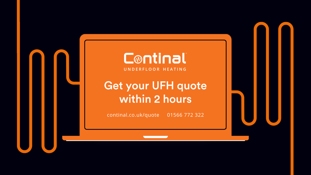 Need a UFH quote? We make it easy. Send us your plans and we’ll do the rest within 2 hours. 

continal.co.uk/quote
info@continal.co.uk
01566 772 322