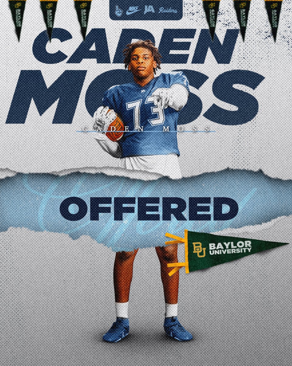 Congratulations to @Caden_moss (’27) on receiving his ninth D1 offer to Baylor University.

 #WeAreJA 
#SicEm 
#RecruitTheBlue 
#ChangeYourBest