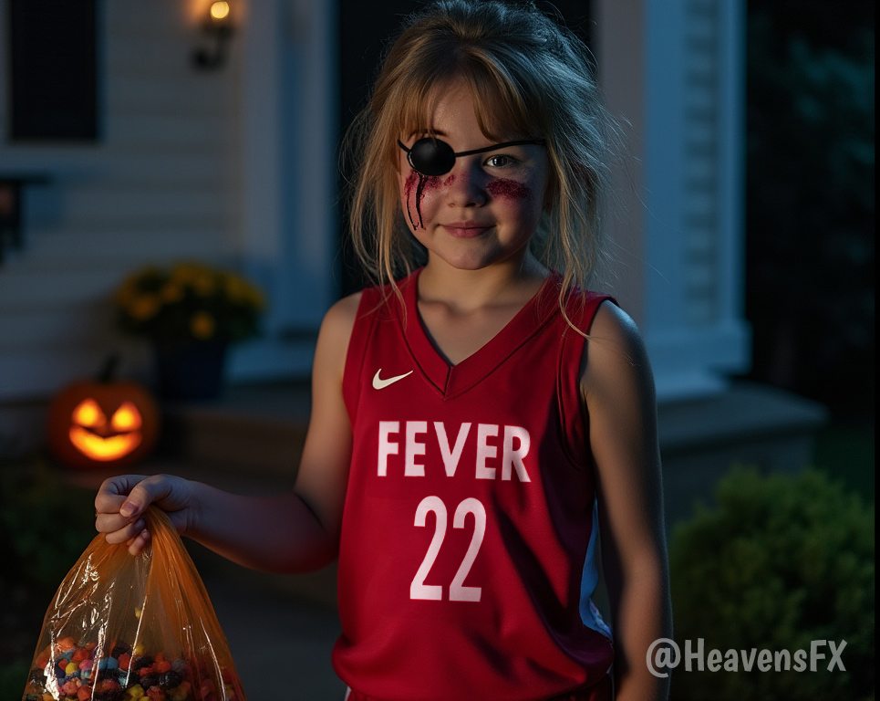 HeavensFX's tweet image. She wanted to be Caitlin Clark so we dressed like this &amp;amp; as we approached each house I shoved her down on the lawn