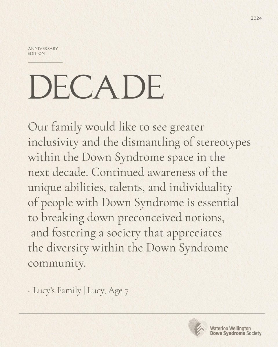 Decade | Lucy #downsyndrome #DownSyndromeAwarenessMonth #decade