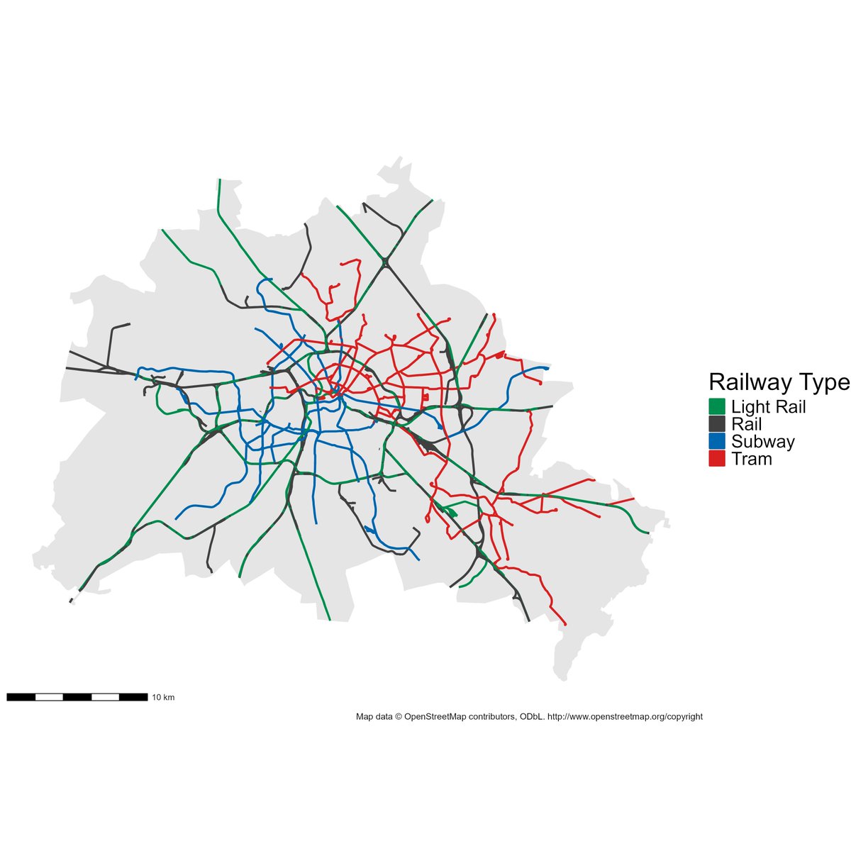 GeoDataScience (@geodatascience) on Twitter photo 🌍 #30DayMapChallenge 🗺️
Day 2: Lines
<a href="/mattgmasn/">Matt Mason</a> uses data from <a href="/openstreetmap/">OpenStreetMap</a> to create a map of railways by type in #Berlin 🌍 #30DayMapChallenge 🗺️
Day 2: Lines
<a href="/mattgmasn/">Matt Mason</a> uses data from <a href="/openstreetmap/">OpenStreetMap</a> to create a map of railways by type in #Berlin