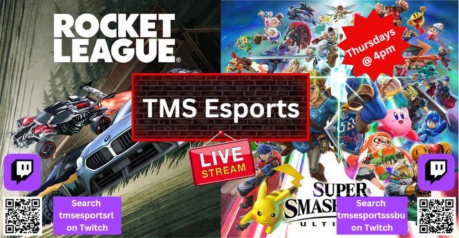 Happy Halloween Hillers!🎃 🎮👻 Tune into both our streams today at 4pm for your chance to win the giveaway! Rocket League and Super Smash Brothers Ultimate will both have a giveaway announced at the end of the streams. Stream information is below. Hope to see you there Hillers!