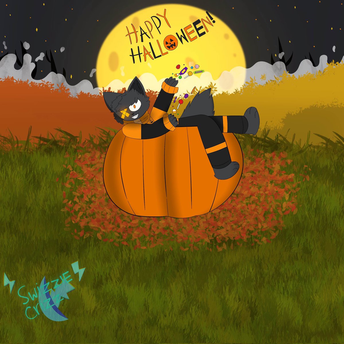 swizzle_crizz's tweet photo. Happy halloween!! 🎃 #Halloween #oc https://t.co/kcdxSWpJdX