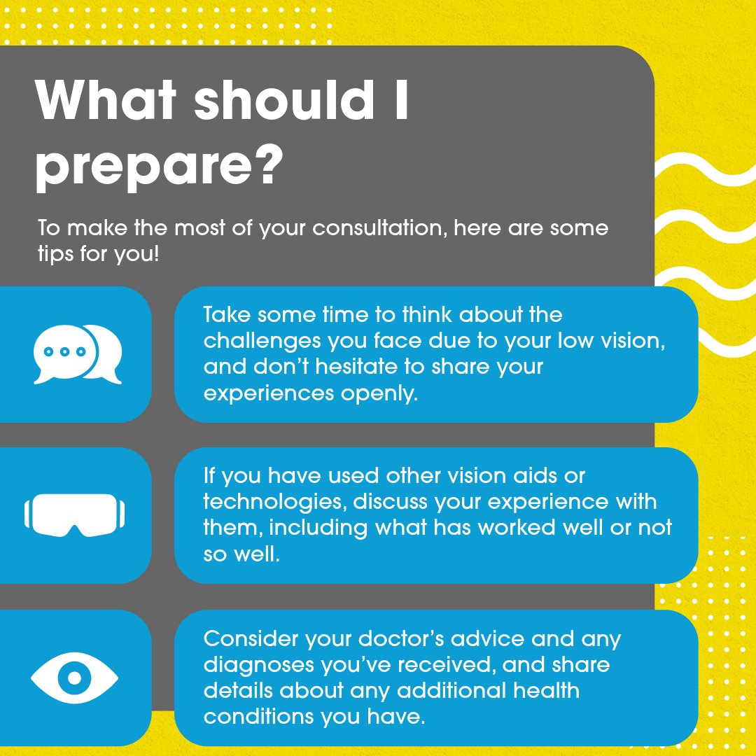 TheIrisVision's tweet image. Are you thinking of scheduling a consultation?🧐Here's everything you need to know! 

You can easily schedule your consultation through the live chat on irisvision.com or by calling us at +1 855 449 4536.

#IrisVision #LowVision #accessibility #AssistiveTechnology