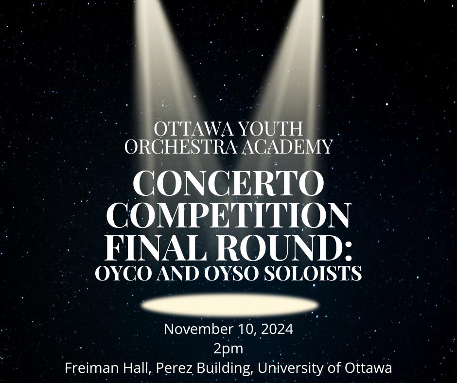 We're looking forward to hosting the final round of the concerto competition on November 10th with some very fine soloists. This is a free event!