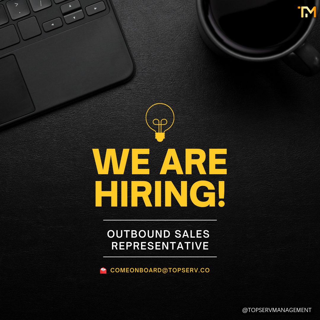 TopservMgmt's tweet photo. Remote Job Alert 📍

Job Title: Outbound Sales Representative (German Speaking)

Location: Remote
Company: Topserv Management https://t.co/nolI9QzB3w