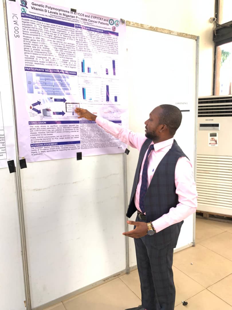 Another set of our postgraduate students <a href="/capicace/">CApIC-ACE</a> <a href="/CUHEBRON/">Covenant University</a> <a href="/the_ACEProject/">Africa Higher Ed. Centers of Excellence-ACE Impact</a> presenting their research outcomes on prostate and breast cancer genomics at the <a href="/NicratGov/">NICRAT</a> 2024 International Cancer Week, Oct. 28 to Nov. 1, 2024 at Abuja, Nigeria.