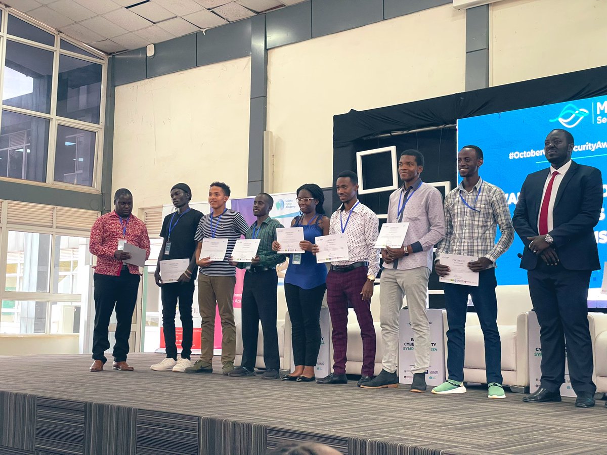 milimatechug's tweet photo. Congratulations to team ISBAT @isbatkampala the champions of the CTF challenge, your skill and teamwork set you apart!

#Eastcon #CybersecurityAwarenessMonth https://t.co/HLulGakH40