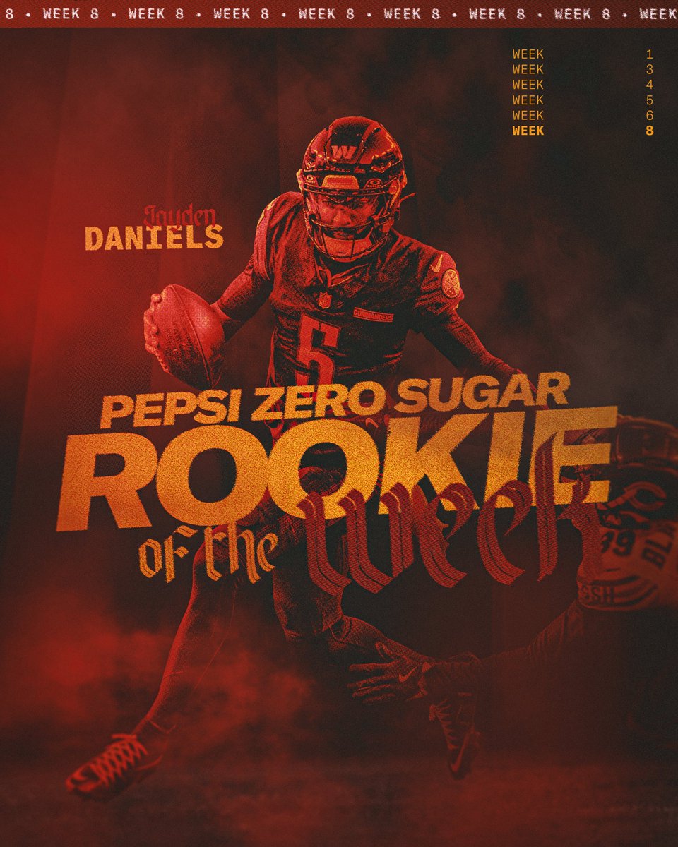 Commanders's tweet photo. The Jayden Daniels Award

@pepsi | #RaiseHail https://t.co/jtlM2sWxXq