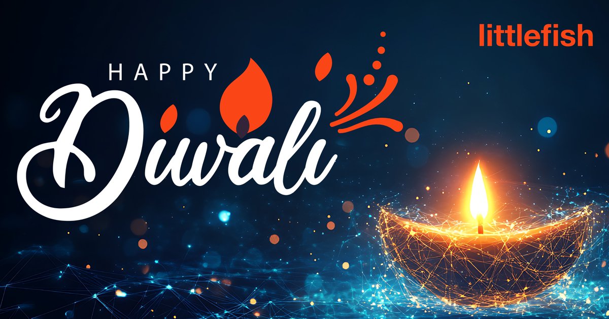 Happy Diwali from Littlefish! 🪔 Wishing everyone celebrating joy, prosperity, and new beginnings. 

May Diwali light your path with hope and success. 

#Diwali #FestivalOfLights #LightUpTheWorld