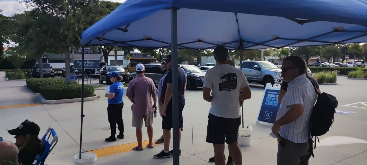 Top marks to <a href="/westmarine/">West Marine</a> for their Park'n'Ride at <a href="/flibsofficial/">FLIBS</a> Probably the best I have experienced at a boat show. Great receptions from the Crew, cool water, and a goody bag!