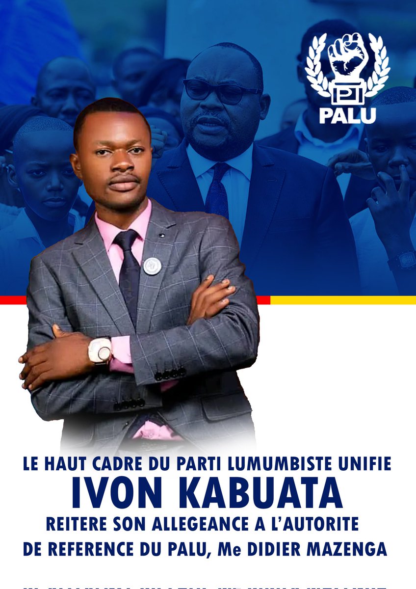 Que vive l'autorité de Référence du PALU <a href="/Me/">Maine.com</a> DIDIER MAZENGA.
<a href="/Didiermazenga/">Didier Mazenga</a>