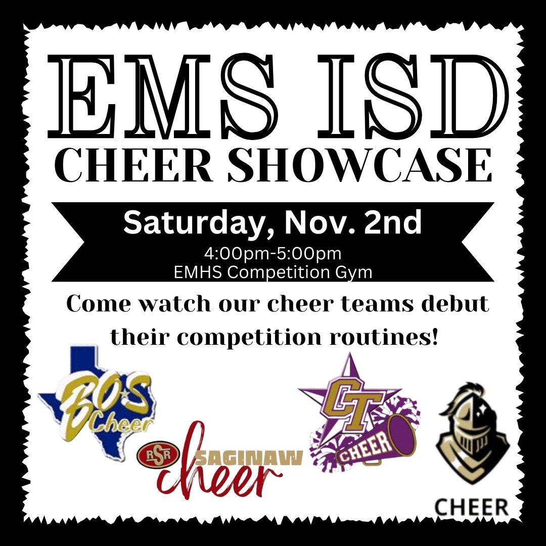 Rangers, come and show your 💜 for our CTHS Cheer Team as they debut their competition routine for the 24-25 competition season! Rangers...Ride!
<a href="/emsisdathletics/">EMS ISD Athletics</a>