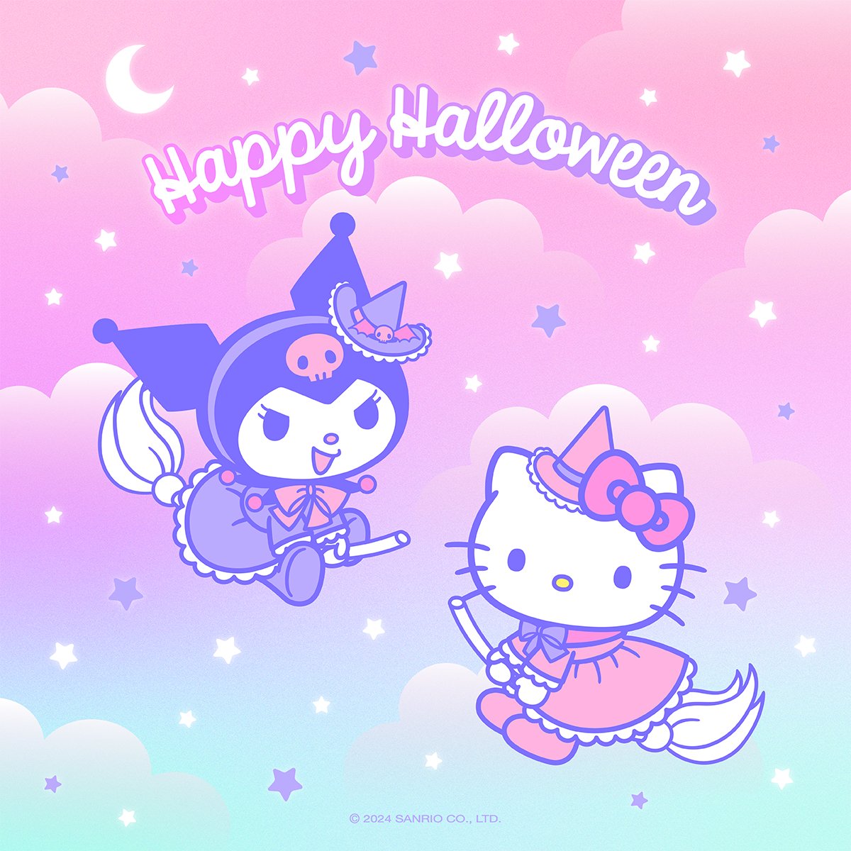 hellokitty's tweet photo. Happy #Halloween and Happy Birthday, Kuromi! 💜✨ https://t.co/MT7jhqX2Yz
