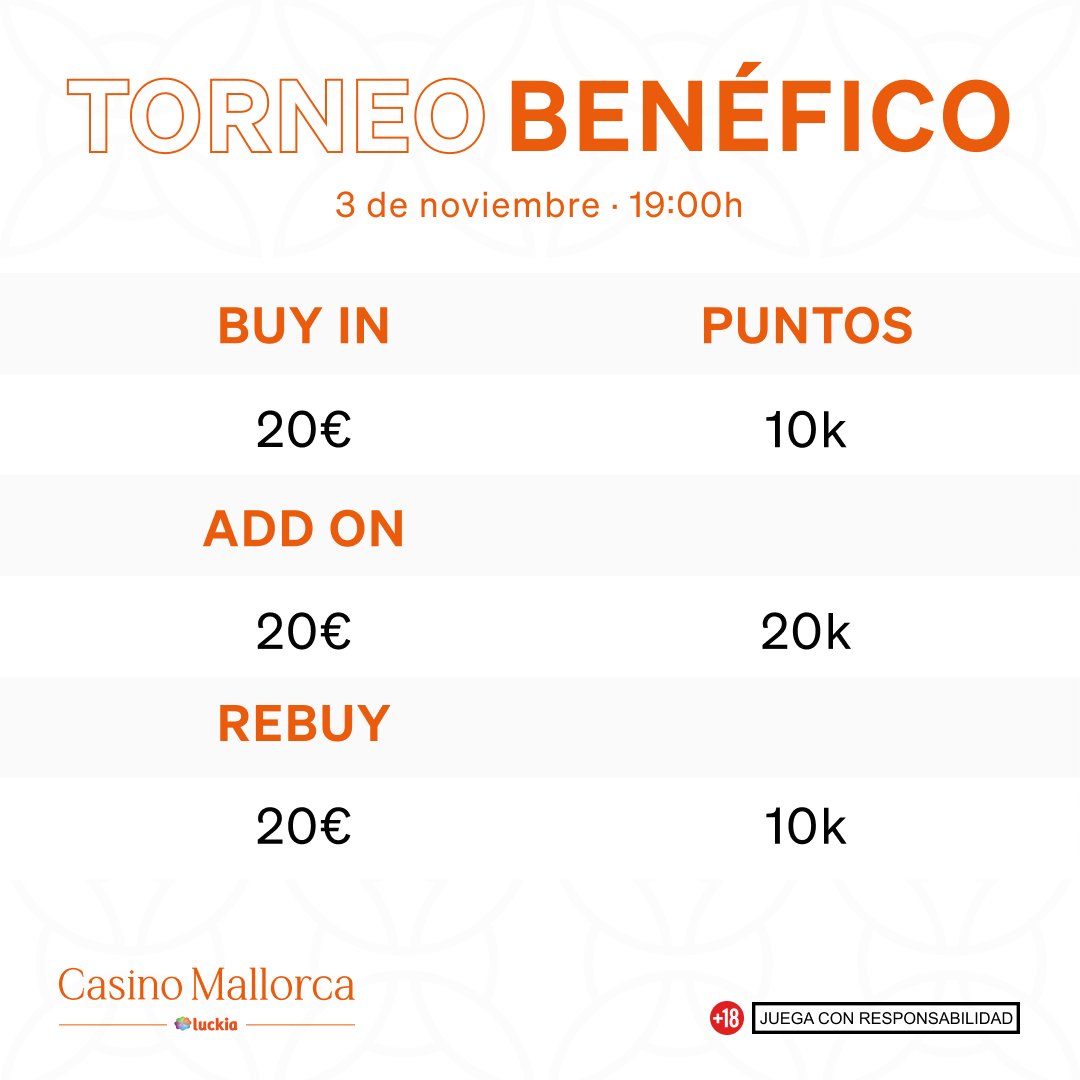 CasinoMallorca's tweet image. En Casino Mallorca nos solidarizamos con la situación que se está viviendo estos días en Valencia y otras provincias españolas❤️‍🩹

Por ello, hemos organizado un torneo de poker benéfic. El 100% de los ingresos irán destinados a ayudar a los afectados

¡Participa y colabora! ✌️