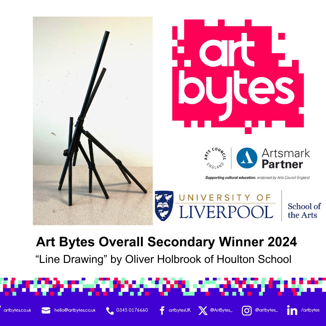 Art Bytes (@artbytes_) on Twitter photo 📷📷 Congratulations to Oliver Holbrook! 📷📷
A huge shout out to Oliver Holbrook, our Year 9 student from Houlton School who won the Secondary National Prize 2024 for Art Bytes in June! 📷📷
<a href="/HoultonSchool/">Houlton School</a> <a href="/NSEAD1/">NSEAD</a> <a href="/Artsmarkaward/">Artsmark</a> <a href="/ace__london/">Arts Council England, London</a> 📷📷 Congratulations to Oliver Holbrook! 📷📷
A huge shout out to Oliver Holbrook, our Year 9 student from Houlton School who won the Secondary National Prize 2024 for Art Bytes in June! 📷📷
<a href="/HoultonSchool/">Houlton School</a> <a href="/NSEAD1/">NSEAD</a> <a href="/Artsmarkaward/">Artsmark</a> <a href="/ace__london/">Arts Council England, London</a>