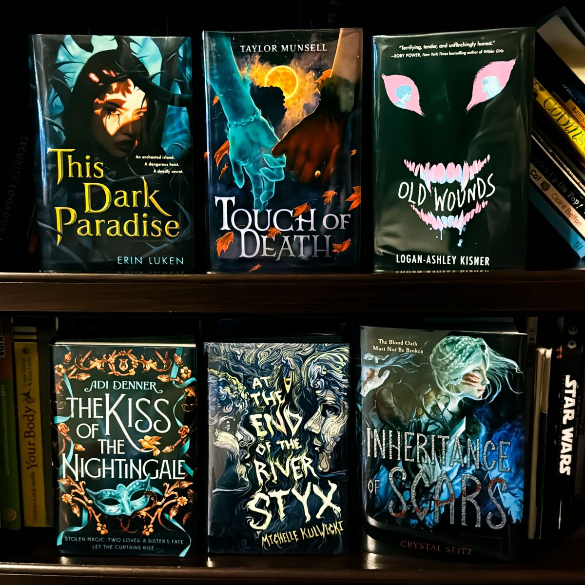 Halloween is here and I have the perfect #2024Debuts #shelfie for you! 😱 Authors and titles in thread.