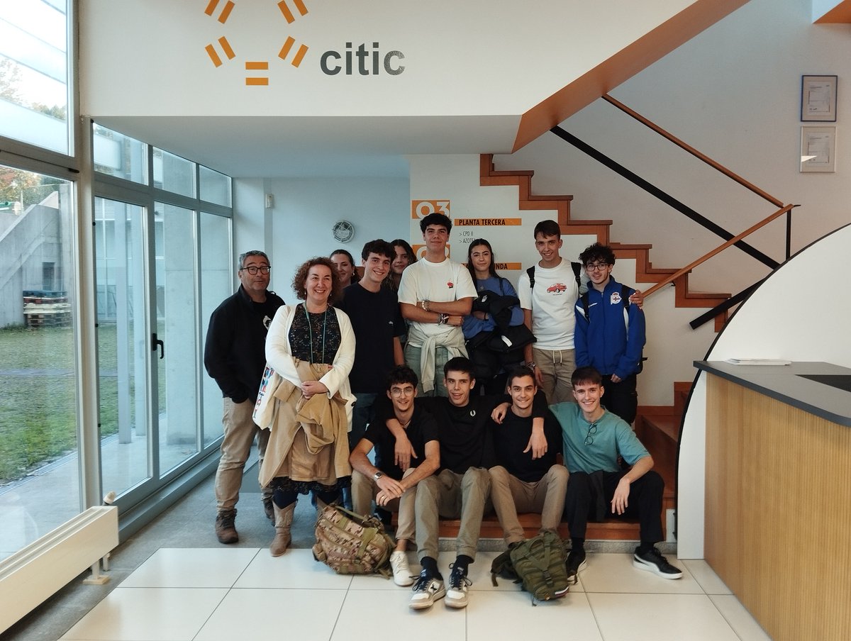 citicresearch's tweet photo. 🎓✨ O #CITIC inspira ás novas xeracións! Recibimos estudantes de Ciencia e Enxeñería de Datos da @UDC_gal e #STEMBach do Colexio Compañía de María e do @ieseusebio.

Grazas por compartir a vosa paixón pola tecnoloxía! 🚀🔬

🔗https://t.co/bT7TuBejp9 https://t.co/RpYSI2O2Ii