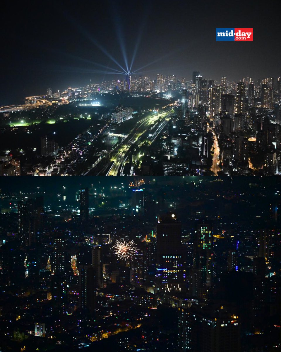 mid_day's tweet photo. Mumbai’s skyline dazzles under the festive glow of Diwali, as the city celebrates with lights, warmth, and endless joy. The City of Dreams shines brighter than ever this festive season.
#MumbaiDiwali #CityofDreams #DiwaliLights #SkylineSpectacle #FestivalOfLights #MumbaiFestival #Diwali2024 #IncredibleIndia
Photos by: @khanshadab1982