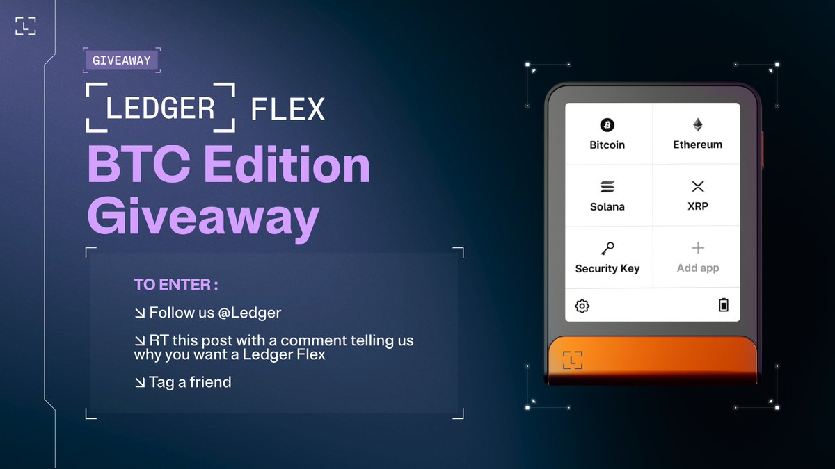 Today is the 16th anniversary of the Bitcoin whitepaper! 🟠 📝

To celebrate the occasion, we're giving away 2 Ledger Flex - BTC Edition.

All you have to do to enter is:

✅ Follow us <a href="/Ledger/">Ledger</a>
✅ RT this post with a comment telling us why you want a Ledger Flex &amp; tag a friend!