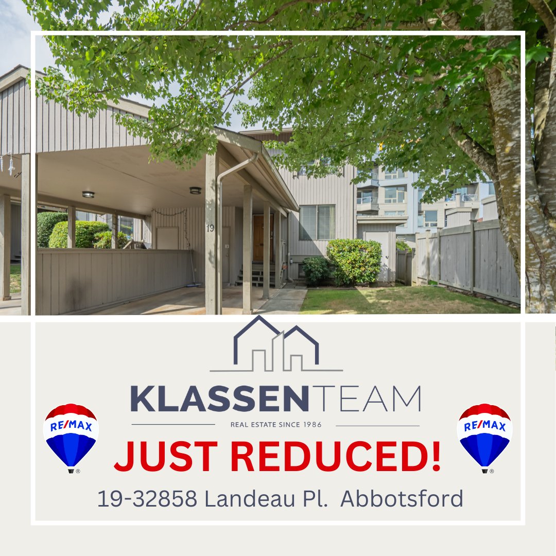 klassenteam's tweet photo. ⭐ NEW PRICE!⭐
🛏 3 Bdrm 🚽 3 Bathrooms
📍19-32858 Landeau Place, Abbotsford
$674,900 MLS# R2940338

#AffordableLiving #AbbotsfordTownhome #StartHere https://t.co/jniIQqbGyU