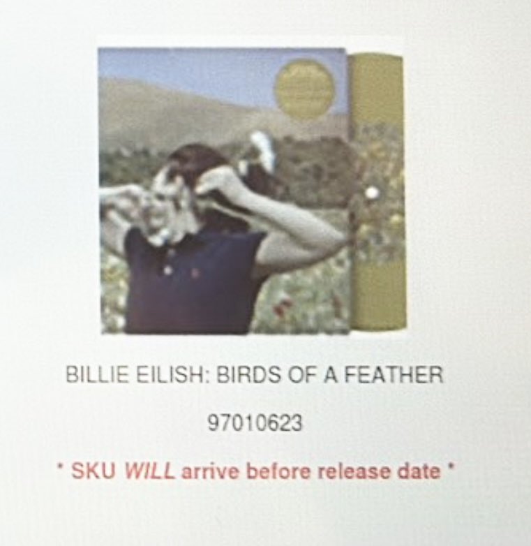 Billie Eilish BIRDS OF A FEATHER UO限定 Billie Eilish - BIRDS OF A FEATHERS Limited UO Exclusive 7