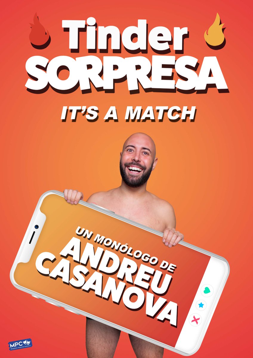 ¿El plan perfecto para ir en pareja, soltero... o LO QUE SURJA ? 👉 TINDER SORPRESA de Andreu Casanova 🔥

📅 #Barcelona · Viernes · 22:30h · <a href="/Teatre_Goya/">Teatre Goya</a> 🎟️ proticketing.com/mpcentradas/es…

📅 #Madrid · Sábados · 22:30 · Teatro Fígaro (<a href="/clubsmedia/">Club Smedia Teatro</a>) 🎟️ entradas.gruposmedia.com/entradas/es/en…