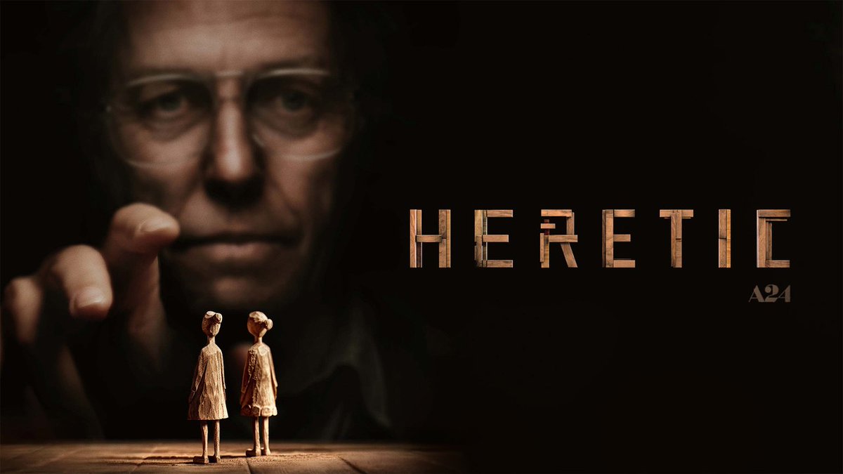tremorphonic's tweet image. Today's viewing: #heretic
Hugh Grant performs admirably creepily carrying what is essentially a very basic movie premise. Even though it deals with a topic sensitive to some, it doesn't preach or force the audience to a conclusion.
#HereticMovie #NowWatching #HorrorMovies