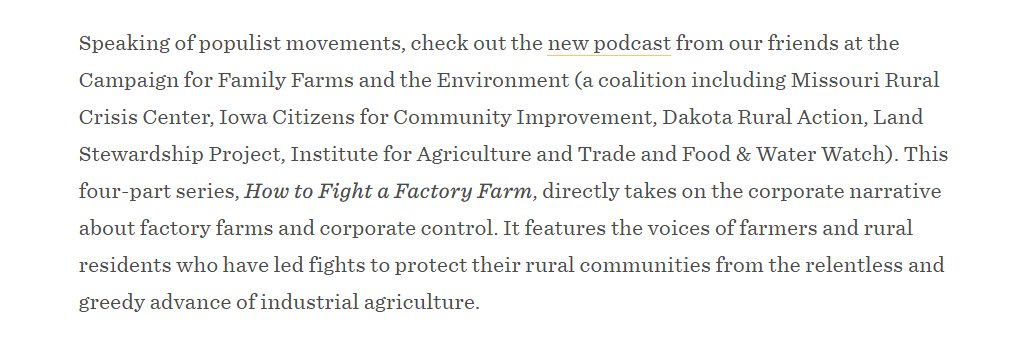 Thanks for listening, <a href="/FarmAid/">Farm Aid</a> !
farmaid.org/blog/what-were…

Listen to How to Fight a Factory Farm here or wherever you get your podcasts: iatp.org/fight-factory-…