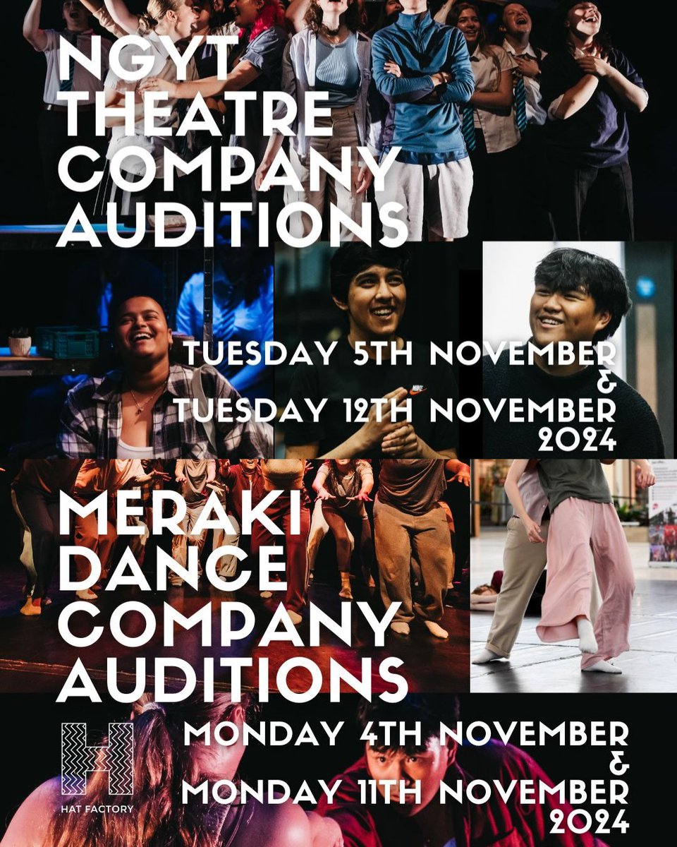 Meraki Dance Company and NGYT Theatre Company are holding auditions for new members in November!
Suitable for young people aged 14-25 who love to dance and act.

To sign up, please complete a form at ngyt.co.uk/signup, and we will be in touch to book your preferred date.