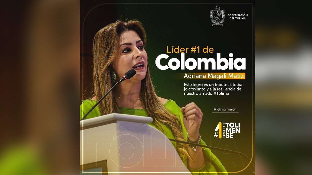 Adriana Magaly Matiz, la gobernadora #1 en gestión en Colombia alertatolima.com/noticias/polit…