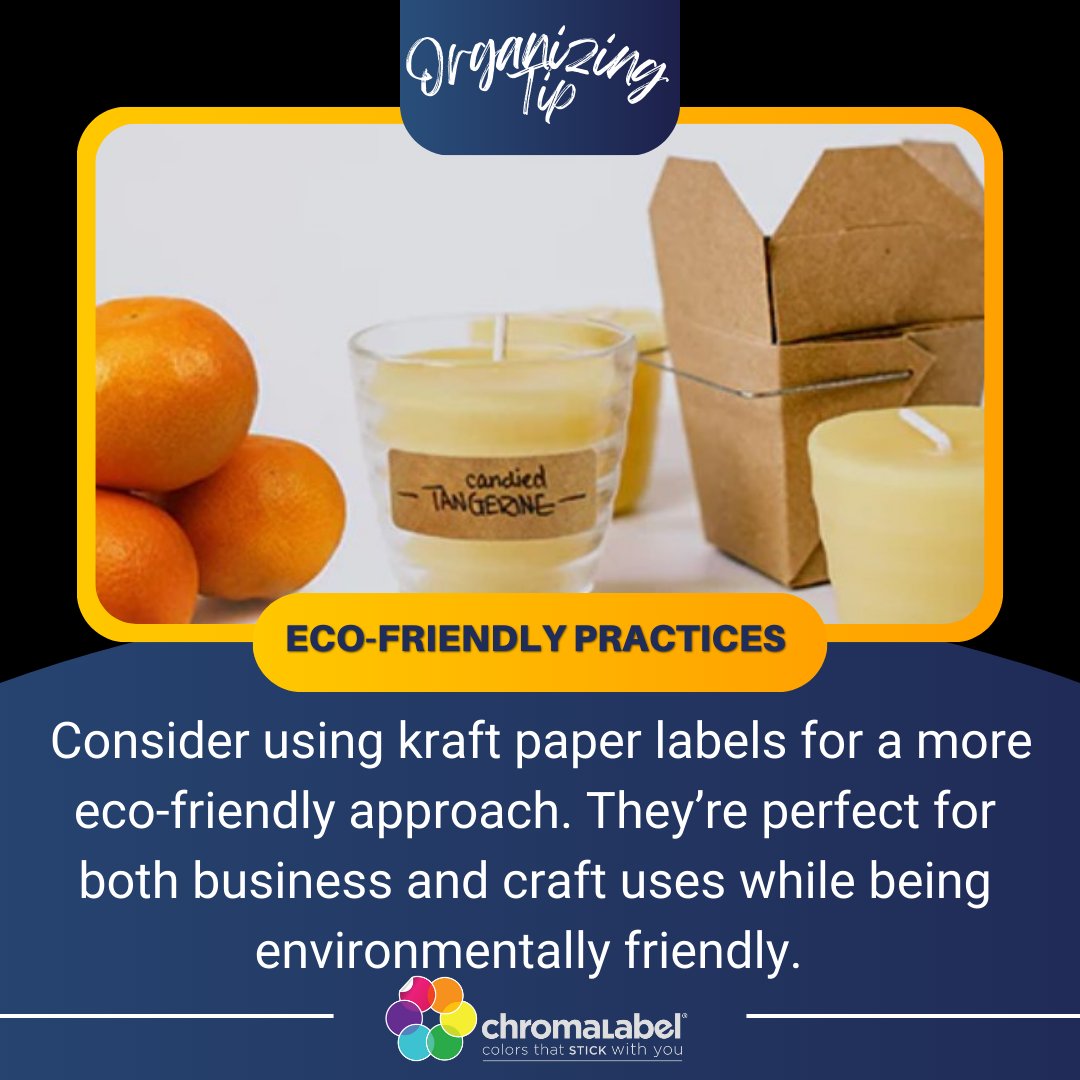ChromaLabel's tweet image. Go green with your labeling! 🌿 Use Kraft labels—sustainable, stylish, and practical! 
#EcoFriendly #KraftLabels #ChromaLabel