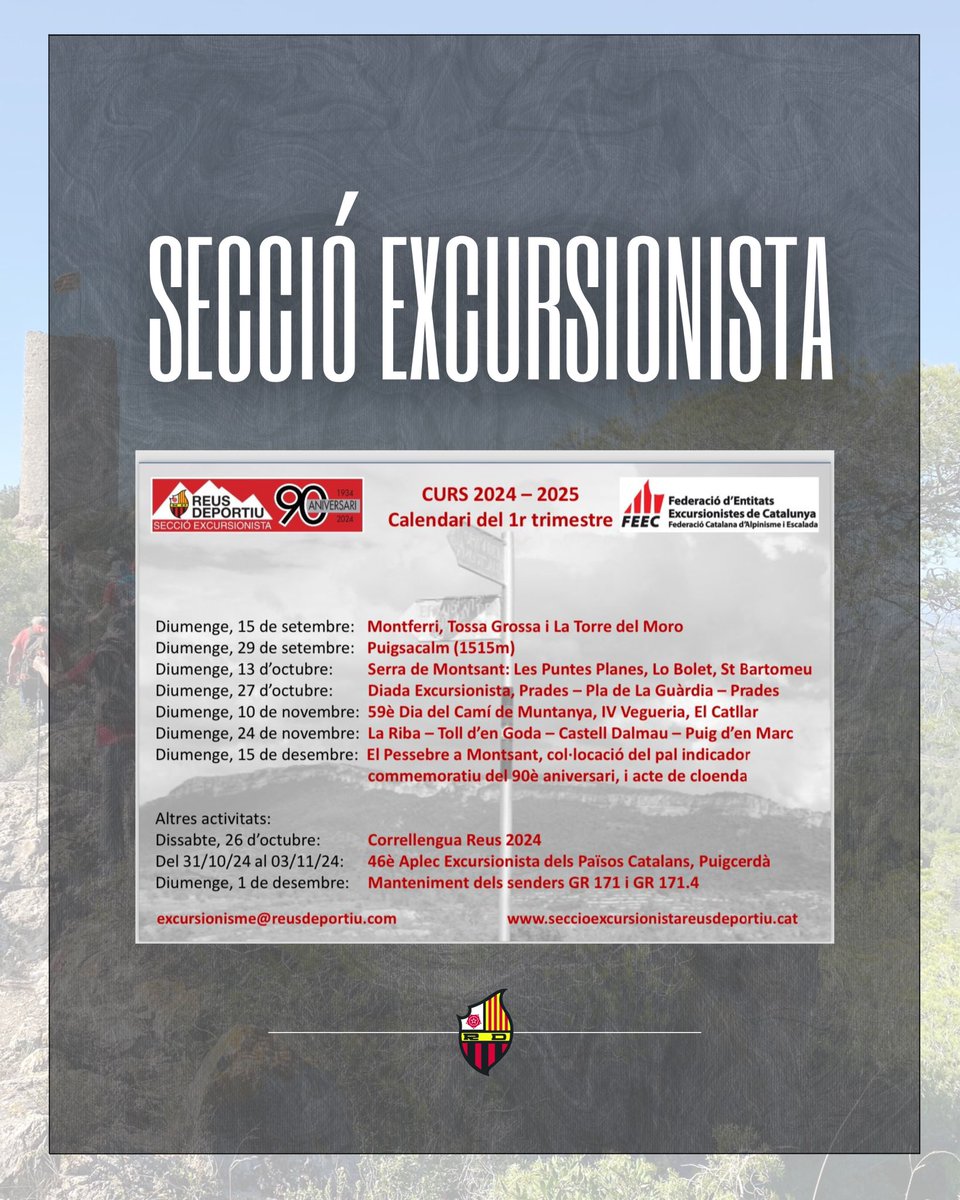ReusDeportiu's tweet photo. ๐๐ ๐๐ง๐๐ ๐๐ ๐ฌ๐๐๐๐ข๐จ๐ง๐ฌ ๐โค๏ธโ๐ฉน Cap de setmana de lโ1, 2 i 3 de novembre.
๐๏ธ Aquesta setmana, lโagenda de seccions del @ReusDeportiu va dedicada a Quim Carballido.
#QuimPerSempre #ForรงaReus https://t.co/1gzlT7xLFc